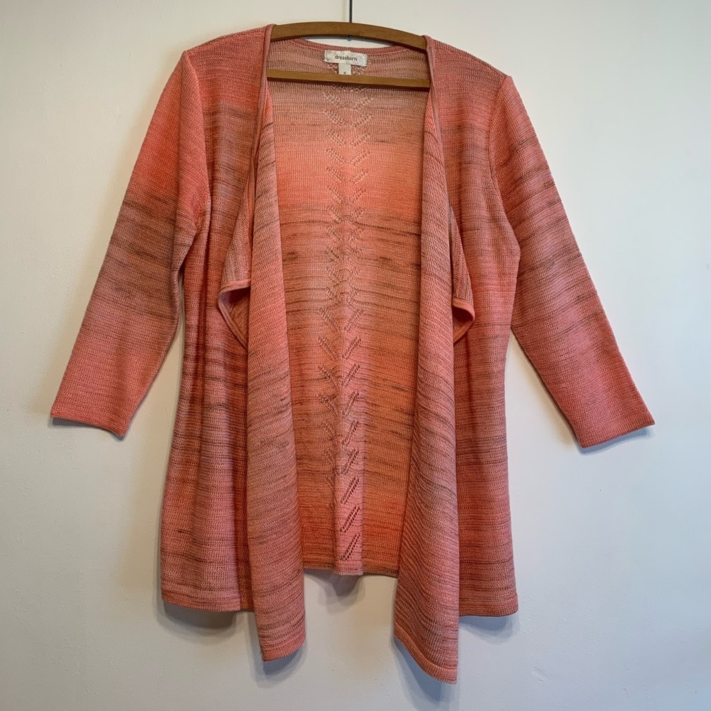 Knit Cardigan in Salmon, Size M